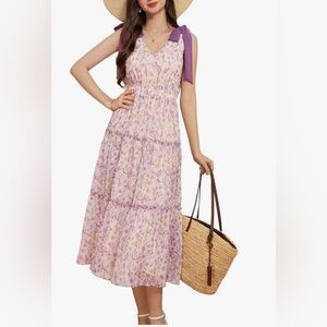 Floral Purple Maxi Dress